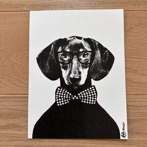 Scandinavian Artist Lisa Bengtsson Hugo Dachshund Art Print Minimalist Modern